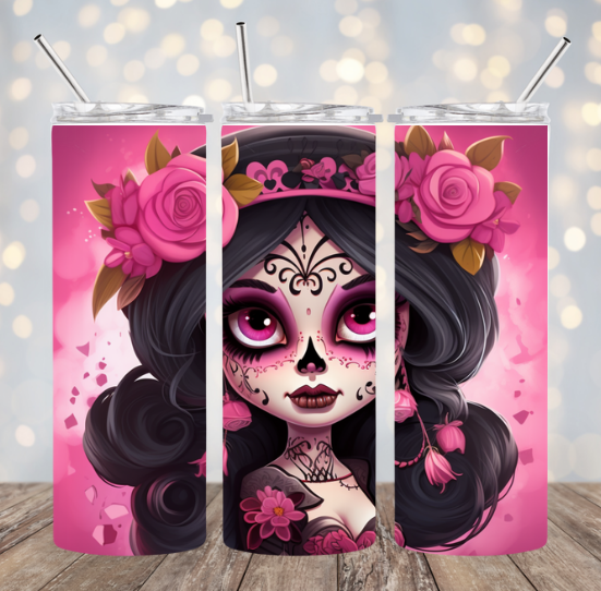 Chicana Dia De Los Muertos - Pink