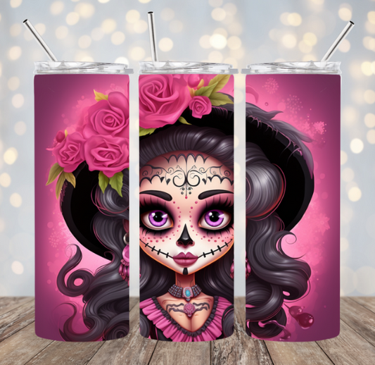 Chicana Dia De Los Muertos - Pink