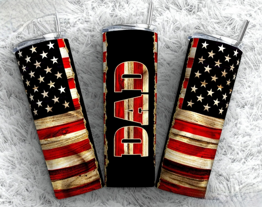 American Flag Dad - Tumbler