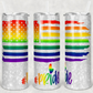 Pride Flag White - Tumbler